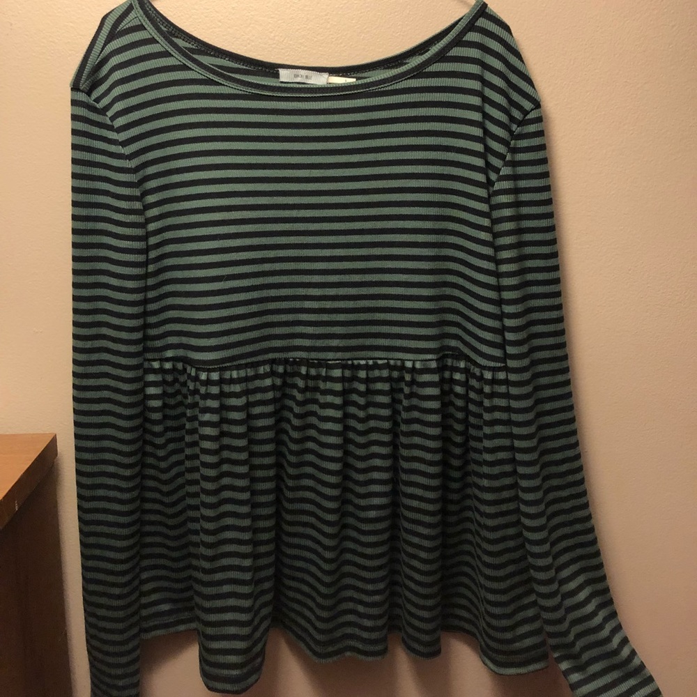 striped flowy urban outfitters long sleeve